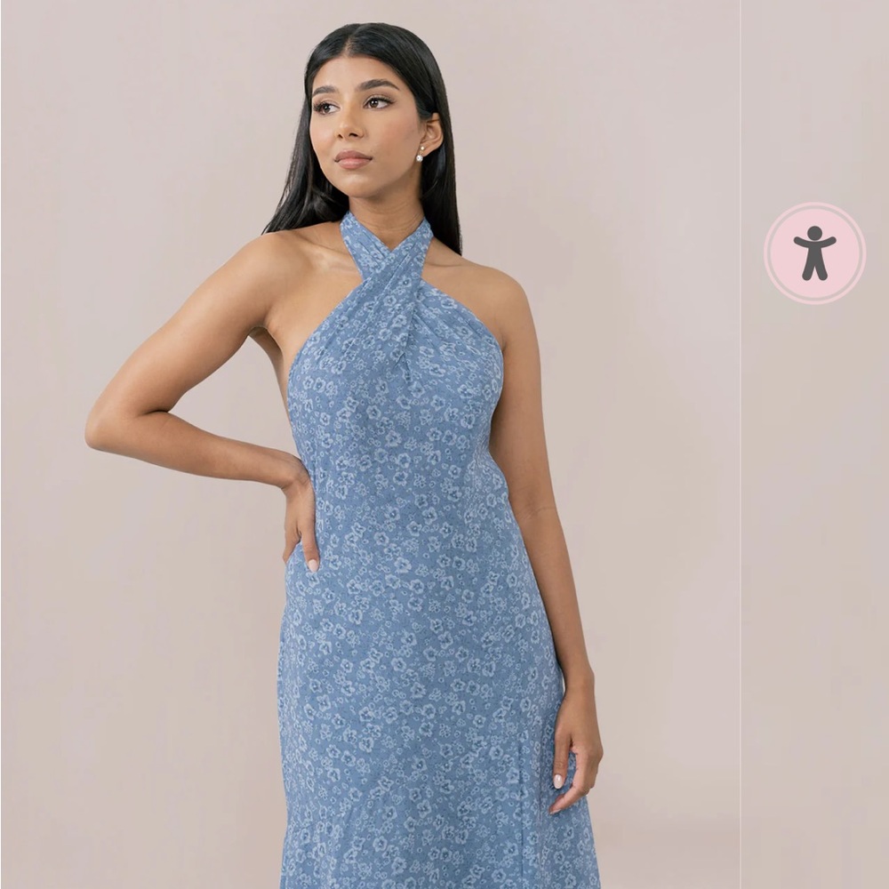 Revelry Athena Chiffon Floral Print Dress